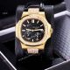 AAA Copy Patek Philippe Nautilus Yellow Gold Power Reserve Watches Diamond Bezel (7)_th.jpg